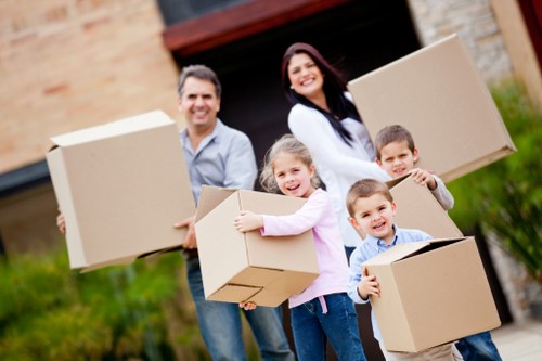 Local removals team loading a moving van in Chiswick