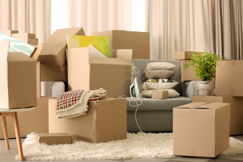 Local moving team handling furniture near Chiswick streets
