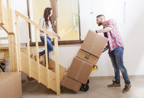 Local removals truck supporting a household relocation in west London