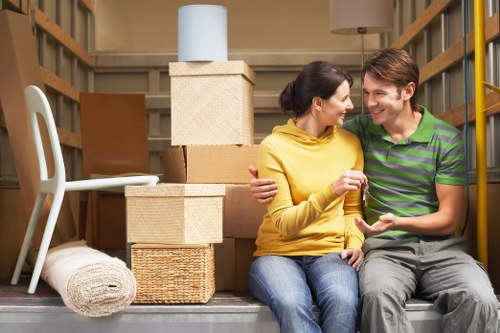 Careful furniture removal service in a Chiswick flat with stairs access