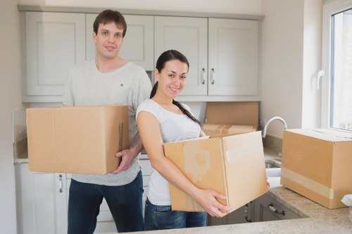 Local removal van ready for a flat move in Chiswick